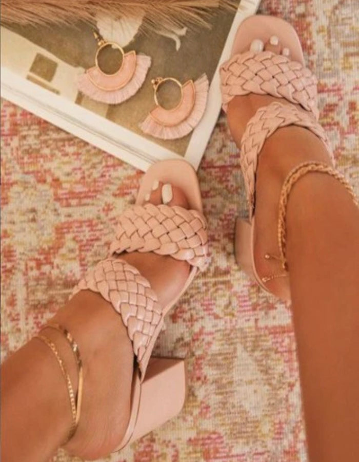 Mindie Braided Heel-Nude