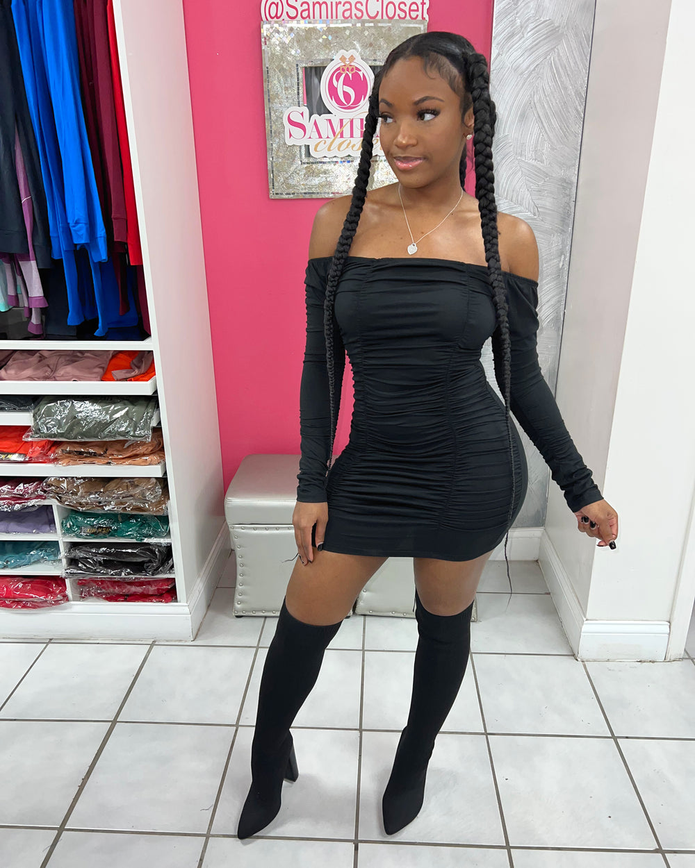 Beauty Secret Mini Dress-Black