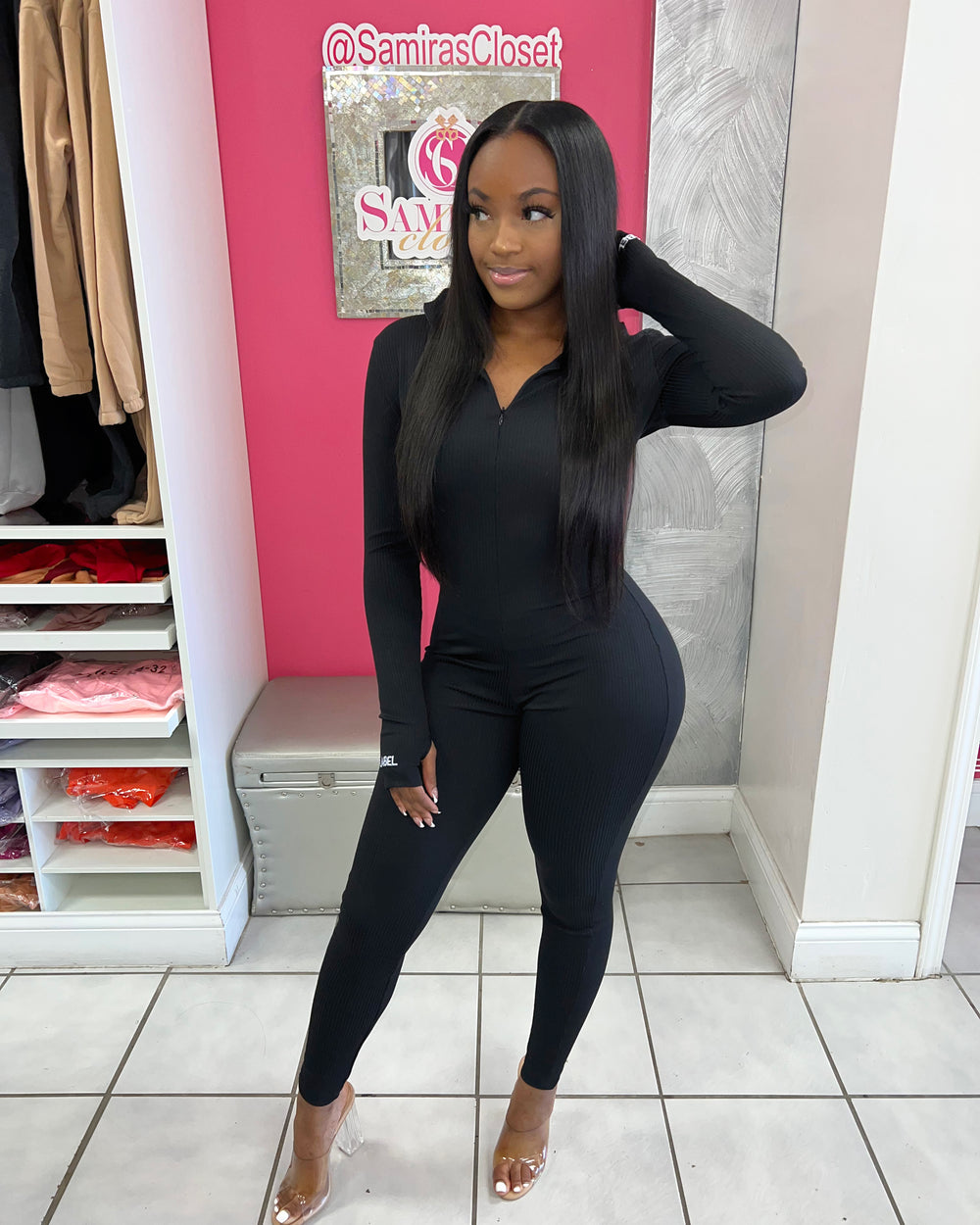 Lucky Label Jumpsuit-Black