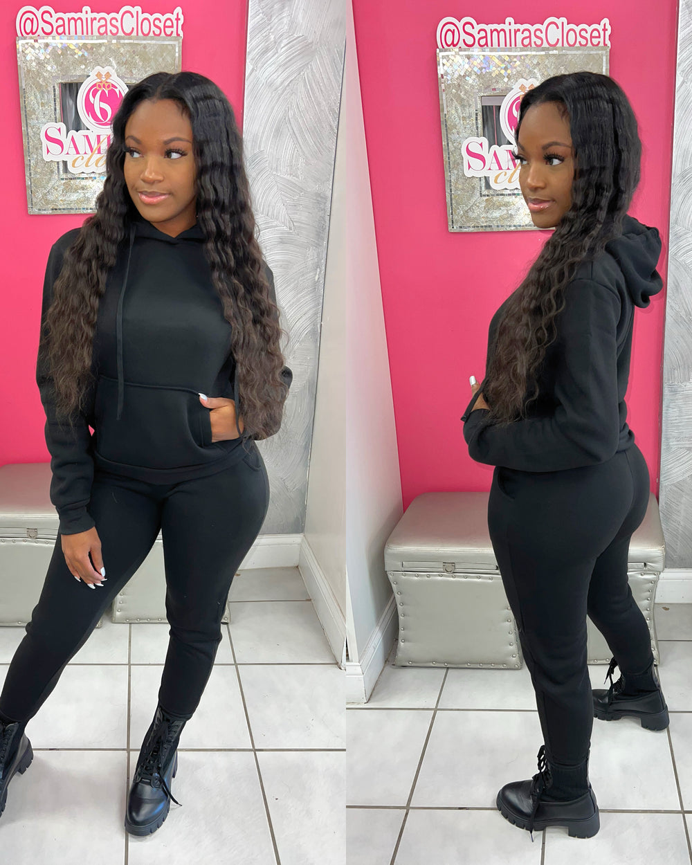 Around The Way Jogger Set-Black