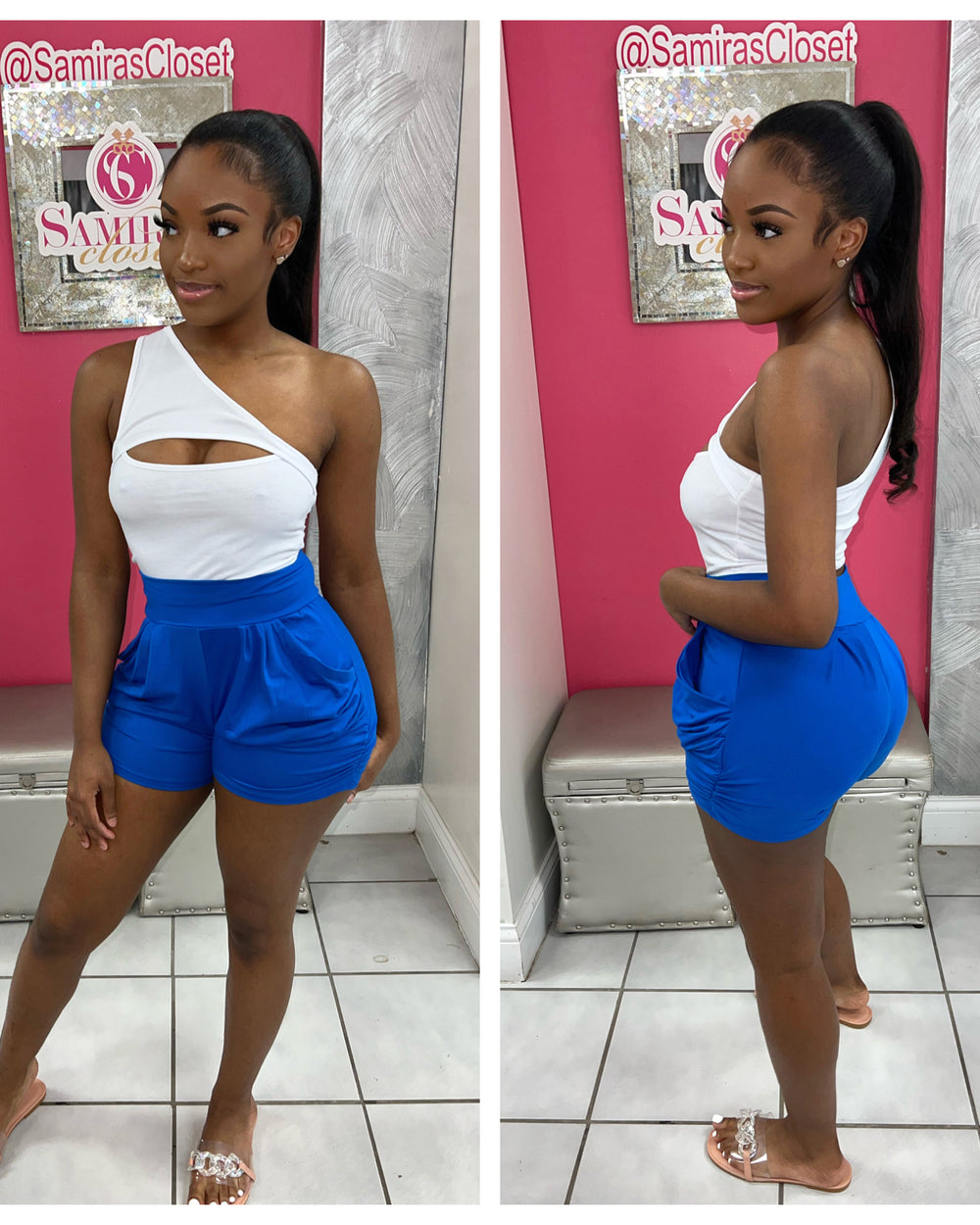 Cool Me Down Shorts-Royal Blue