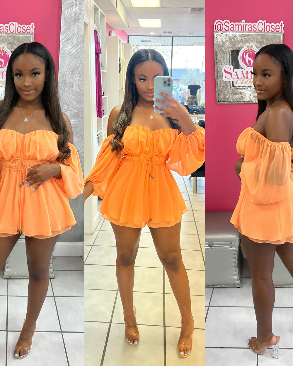 Such A Lady Romper-Peach