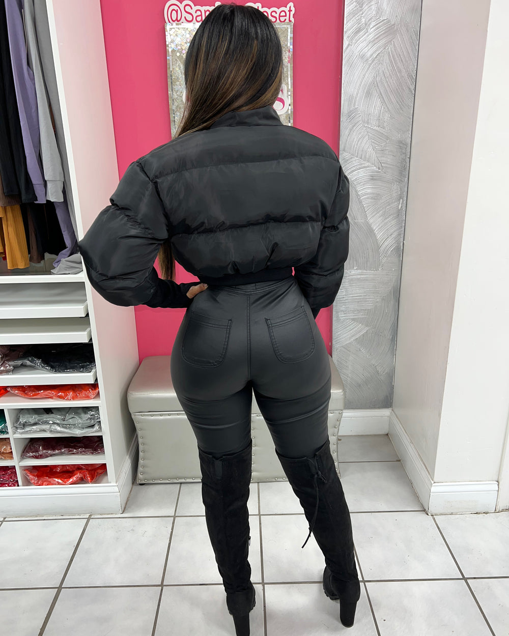 It Girl Bomber-Black