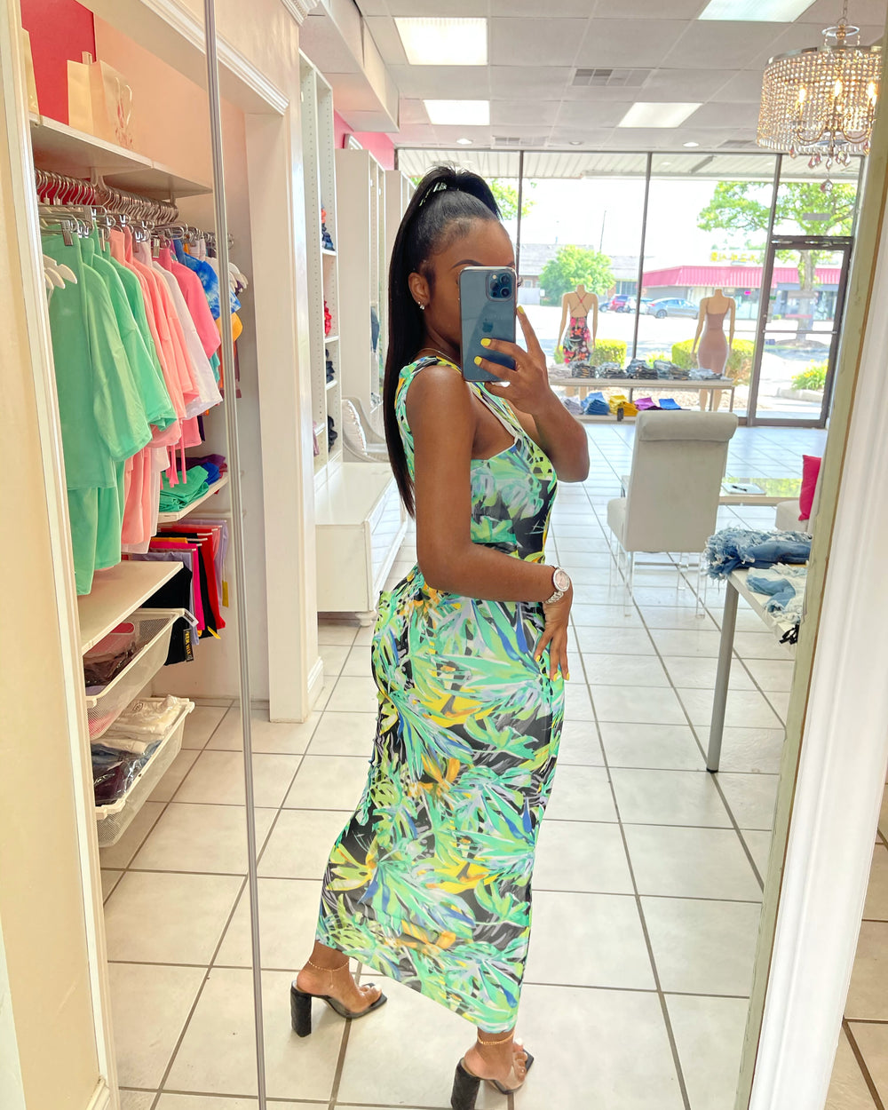 Tropic Side Peep Dress