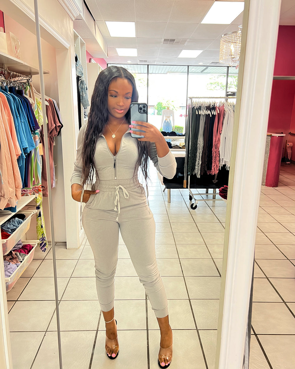 Hoody Jogger Set-Gray