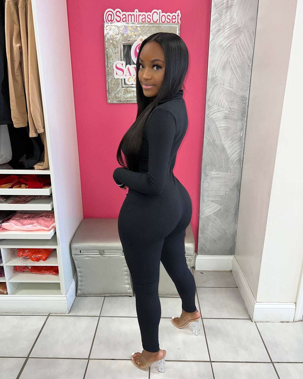Lucky Label Jumpsuit-Black