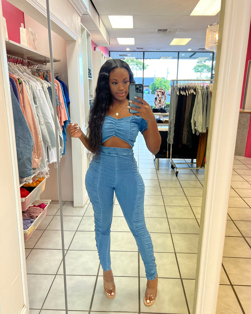 Back At It Denim Jumpsuit