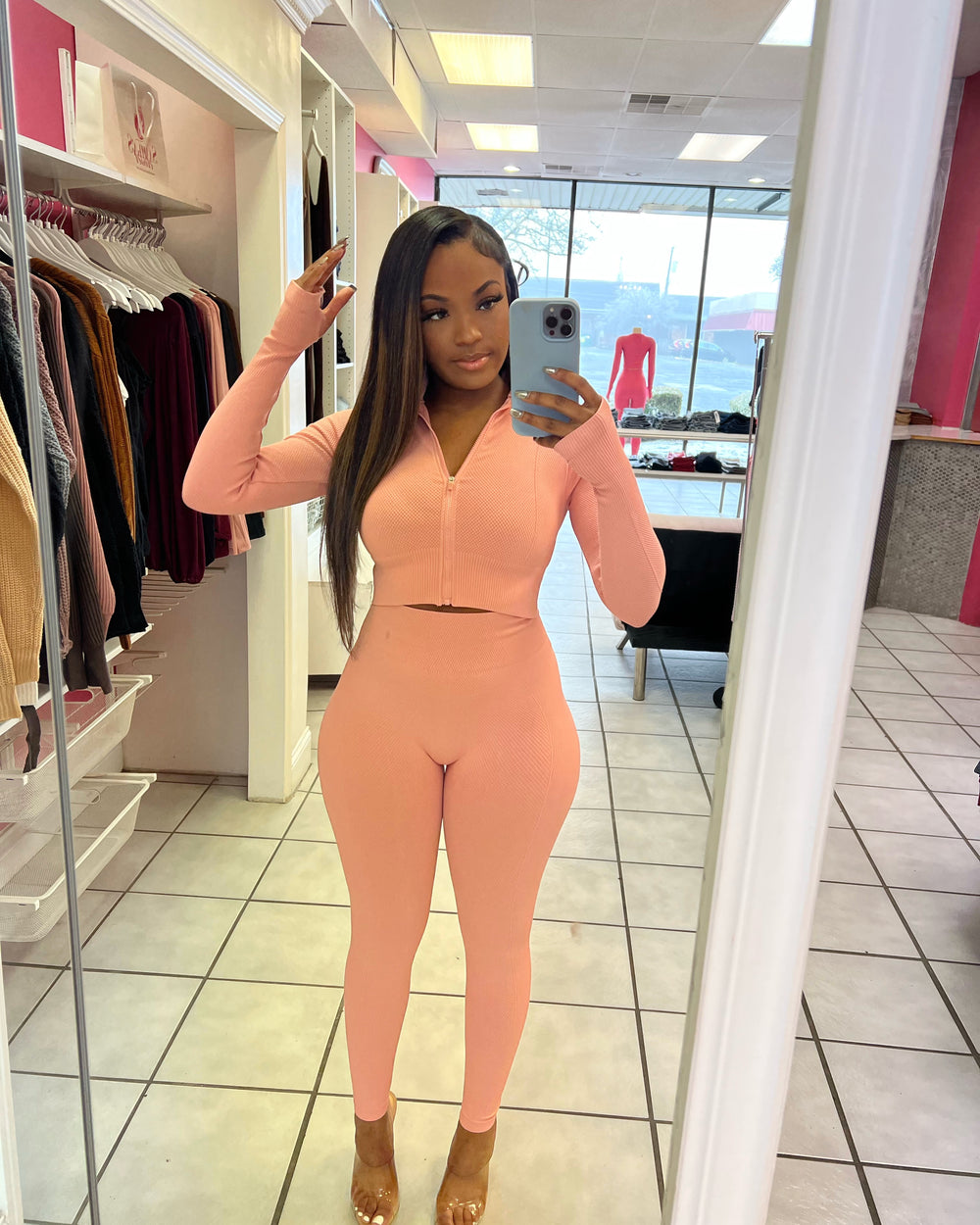 Lost without you legging set-Mauve