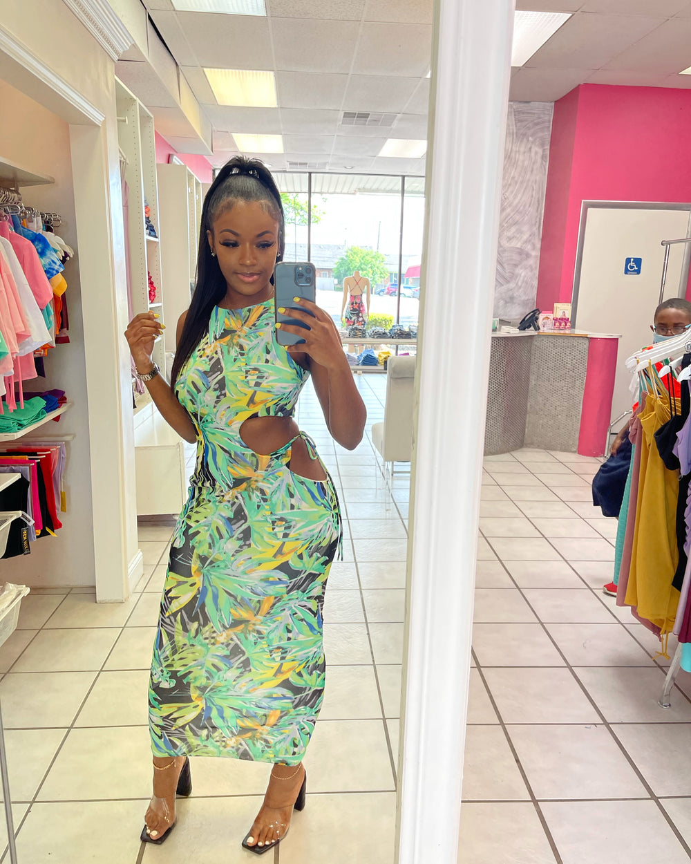 Tropic Side Peep Dress