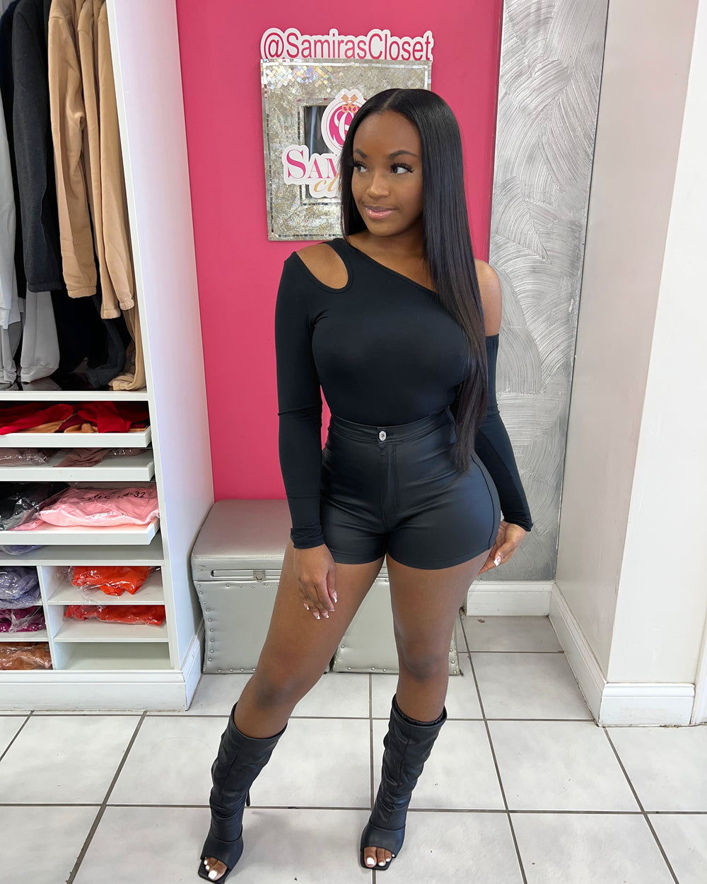 Bad Girl Faux Leather Shorts