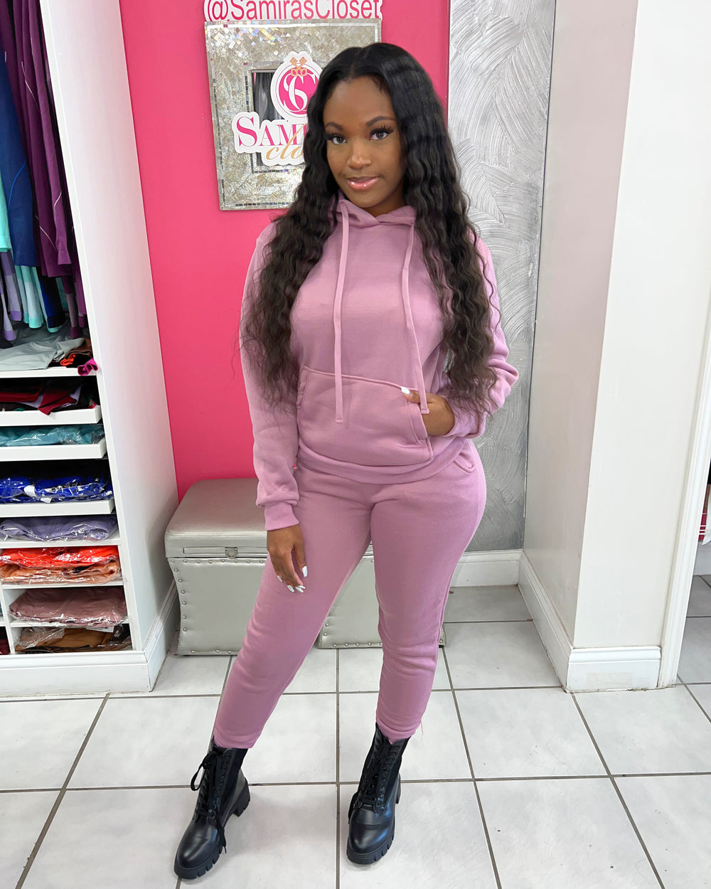 Around The Way Jogger Set-Mauve