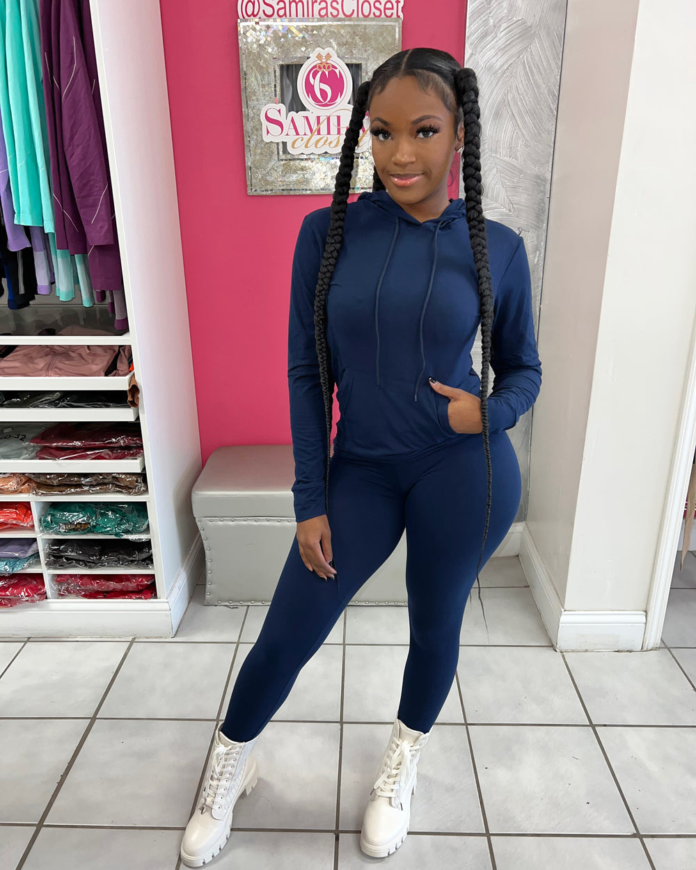 Relax Hoody Set-Navy