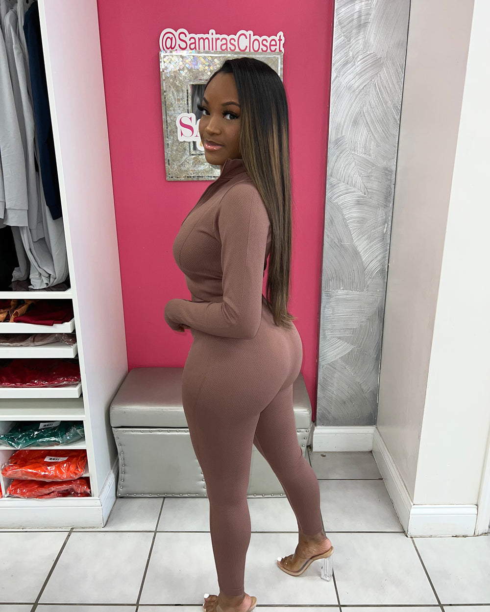 Lost without you legging set-Mocha