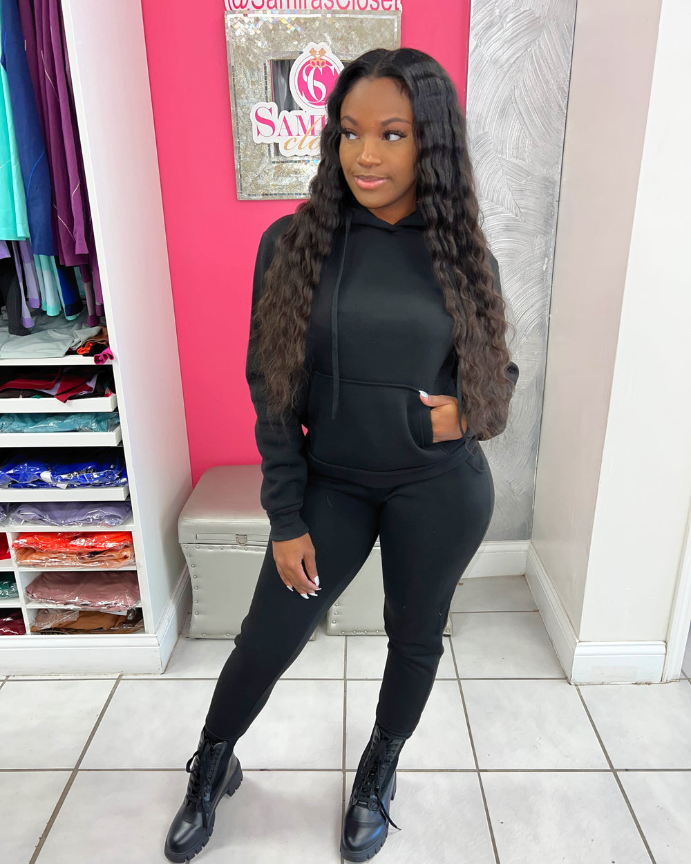 Around The Way Jogger Set-Black
