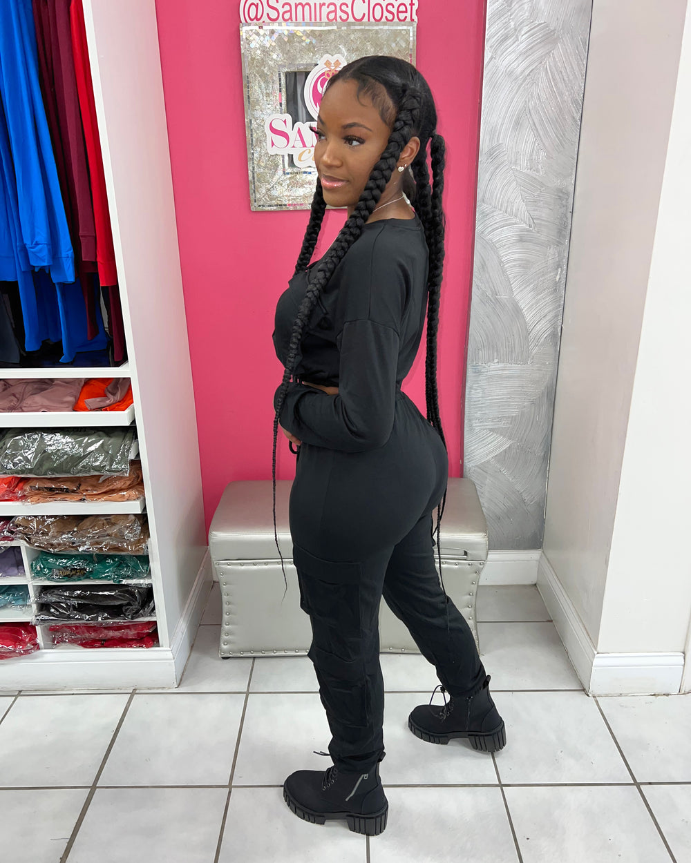 All On Me Cargo Set-Black