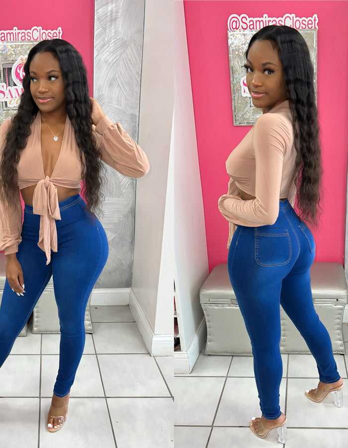 Extra Stretch Highwaisted Denim-dark denim