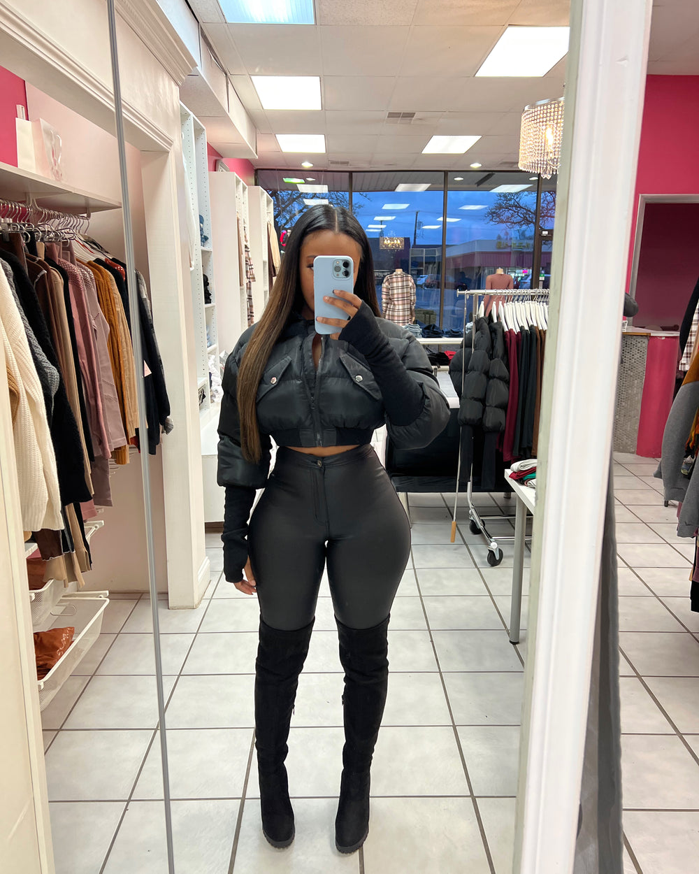 It Girl Bomber-Black