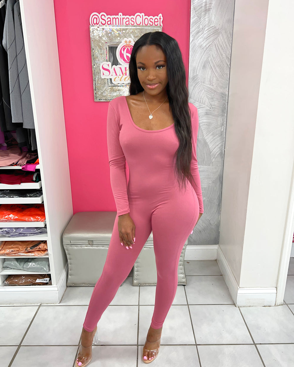 Scoop Back Jumpsuit-Dark Mauve