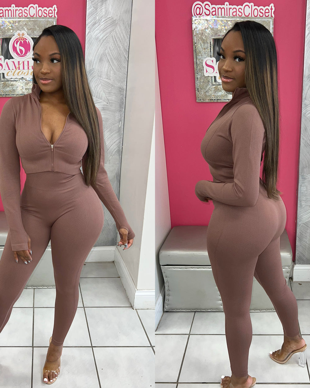 Lost without you legging set-Mocha