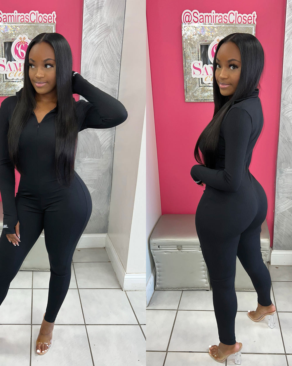 Lucky Label Jumpsuit-Black