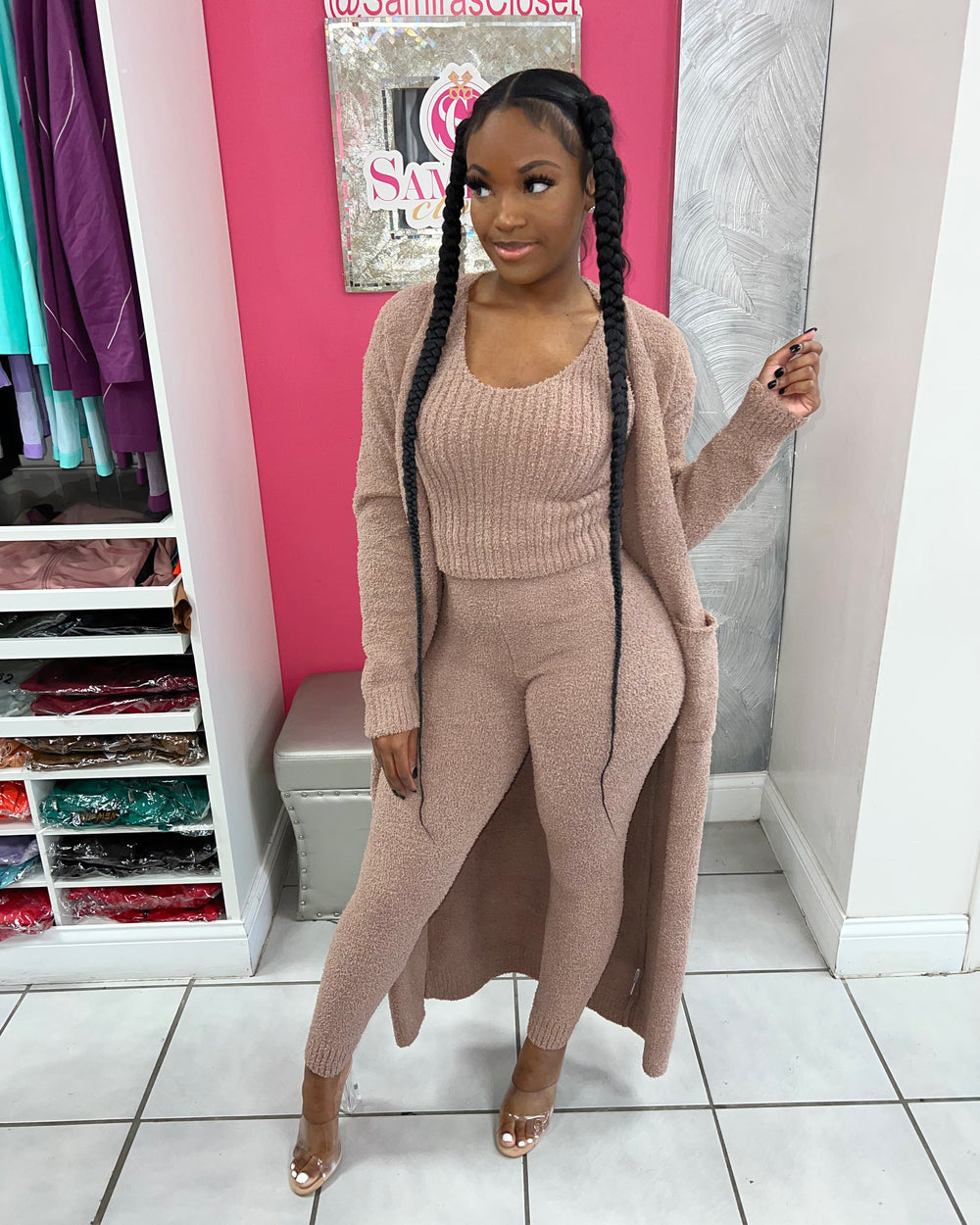 Teddy Bear 3pc Set- Mocha