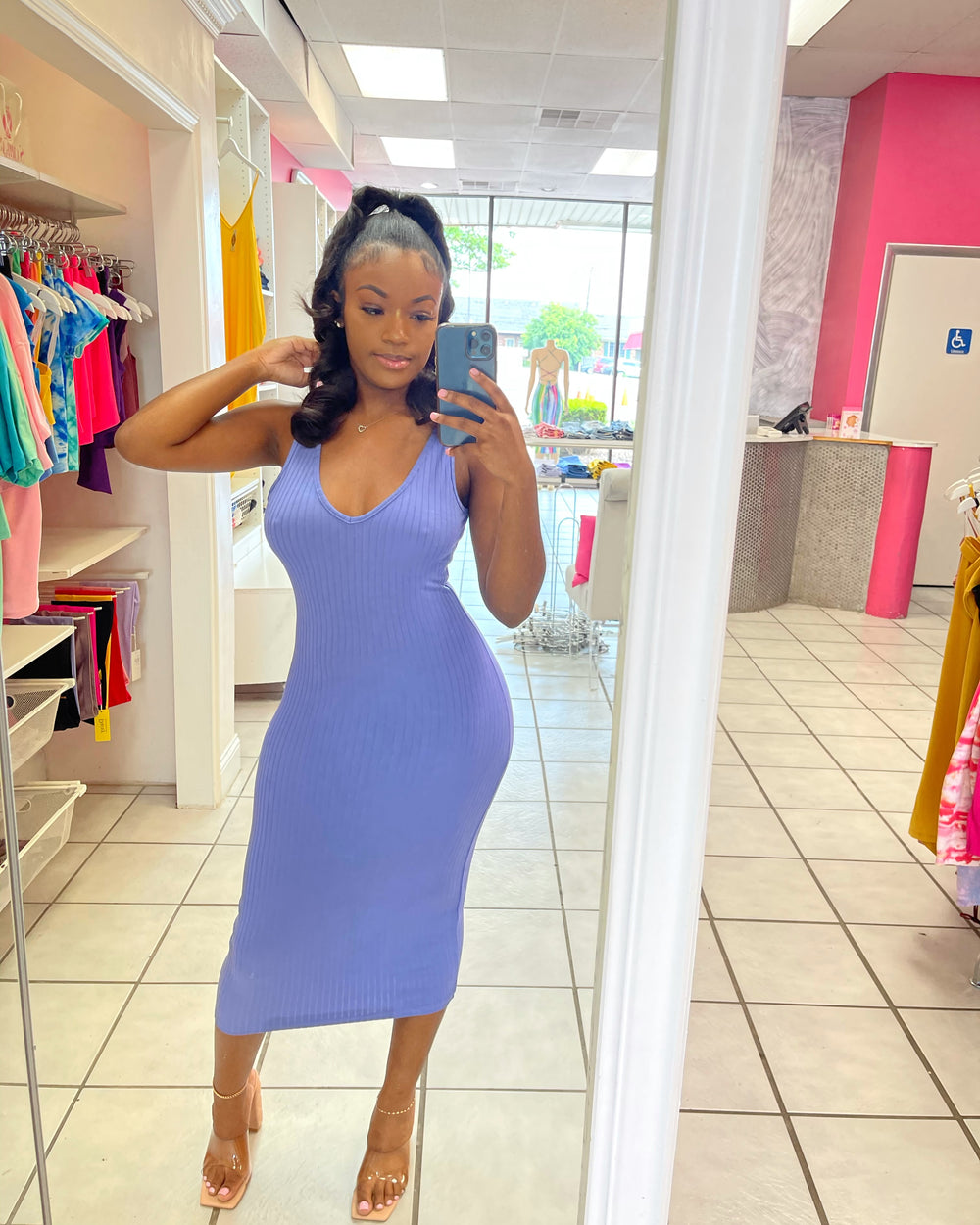Beater tank dress-Lavender