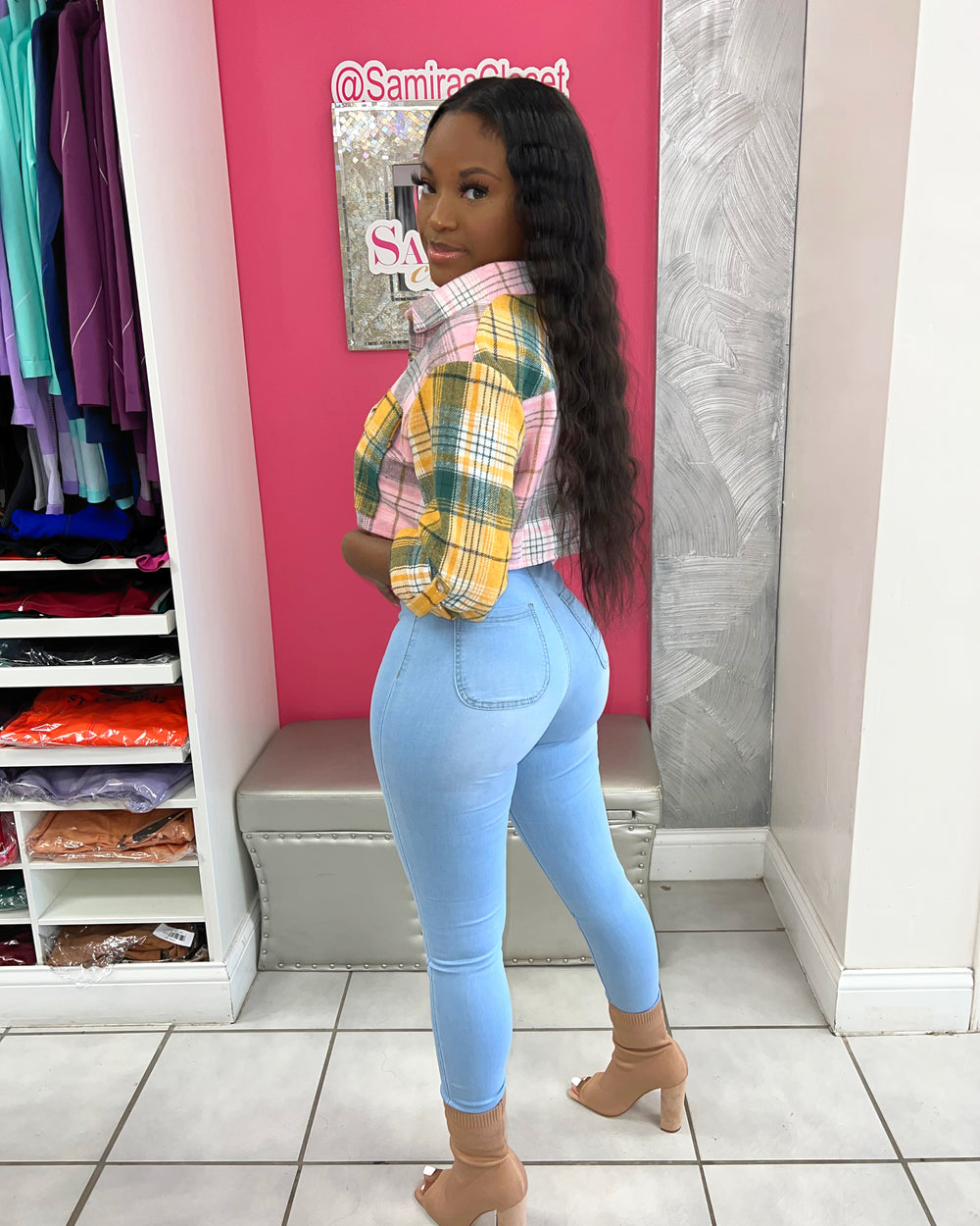 Flannel Babe Crop Top