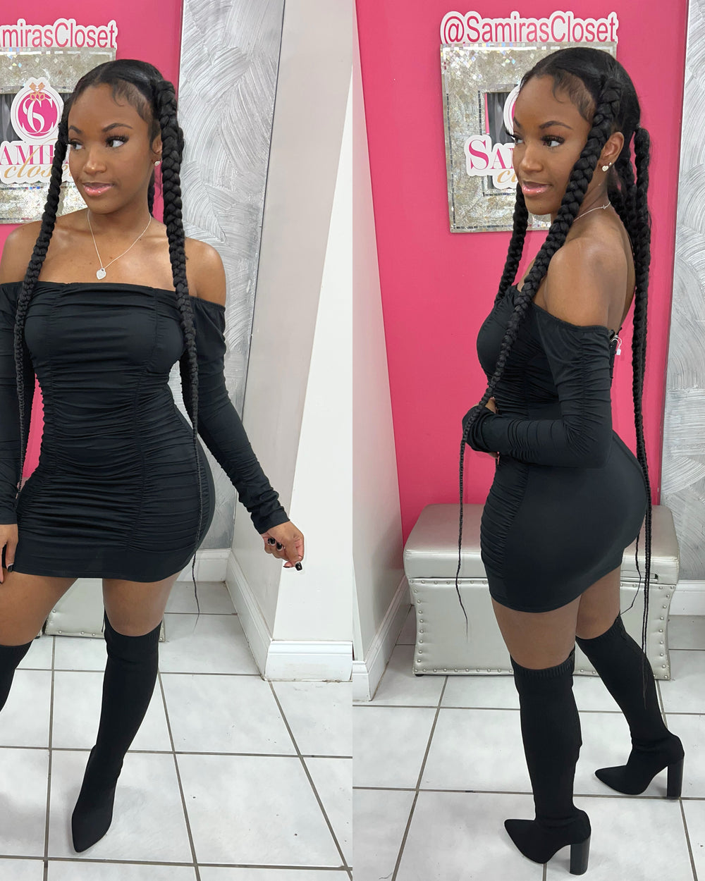 Beauty Secret Mini Dress-Black