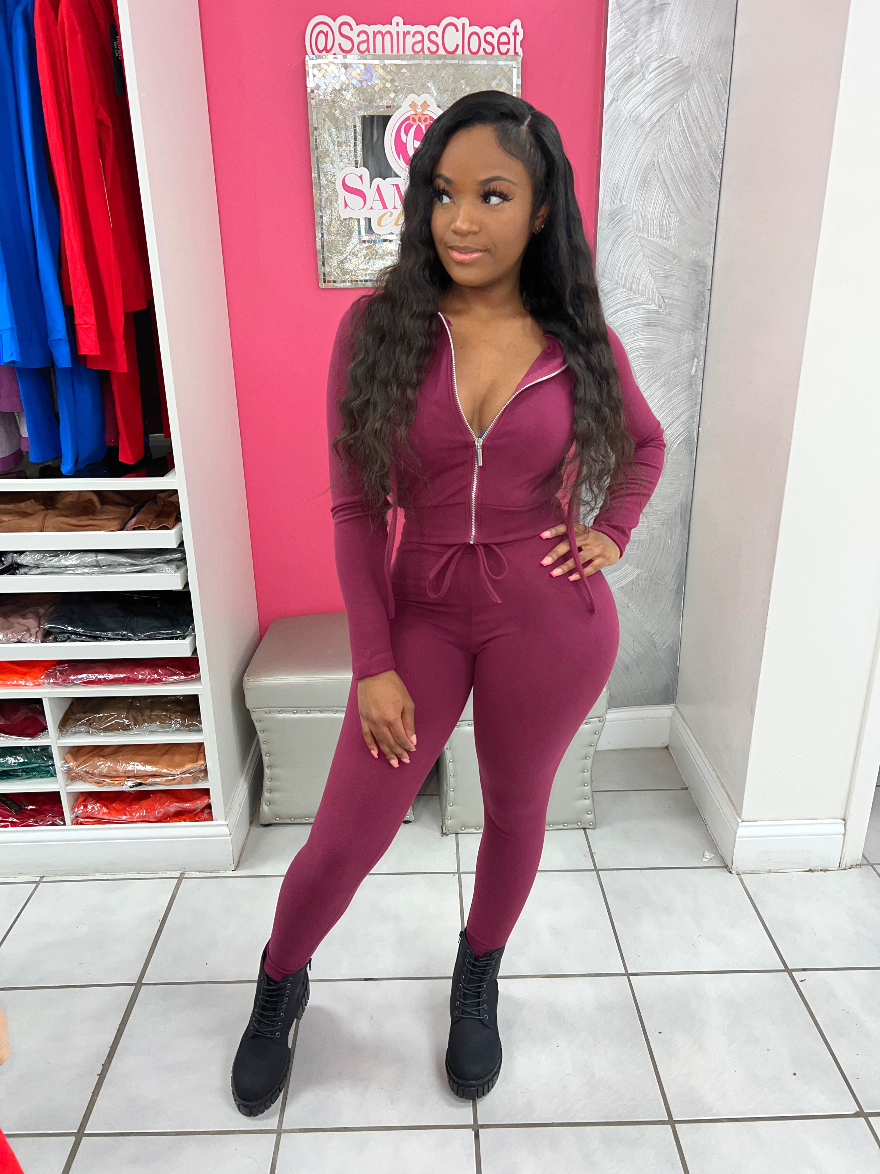 Trendsetter Jogger Set-Plum