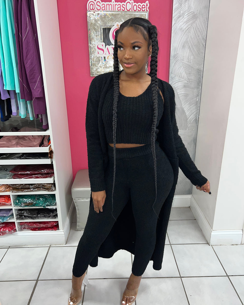 Teddy Bear 3 pc Set- Black