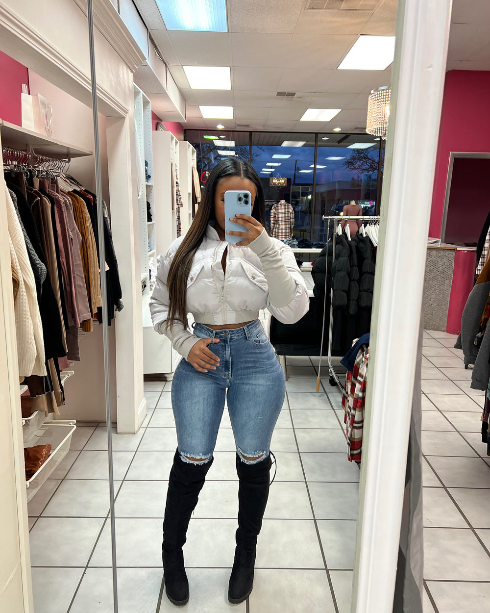 It Girl Bomber-Gray
