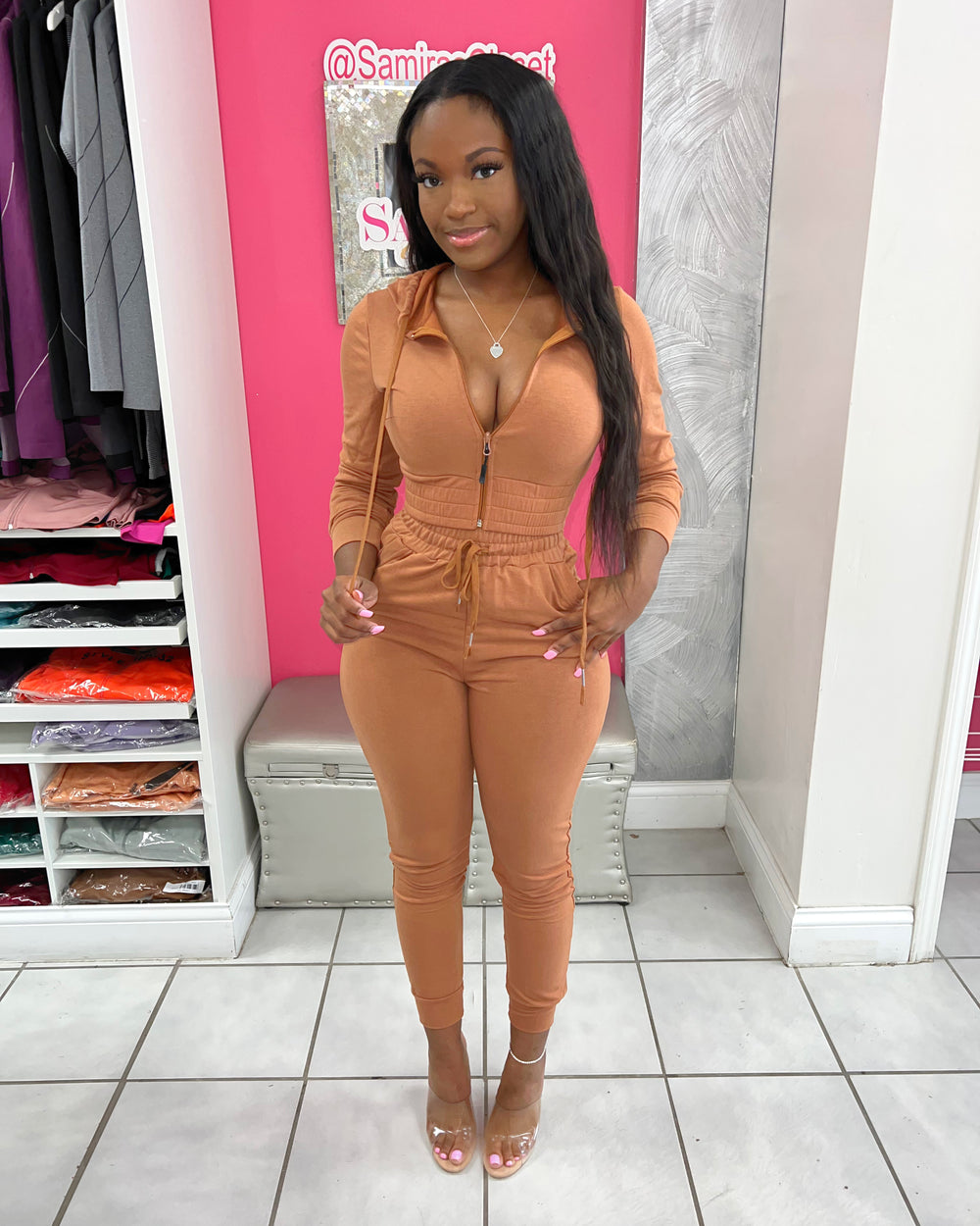 Hoody Jogger Set-Cocoa