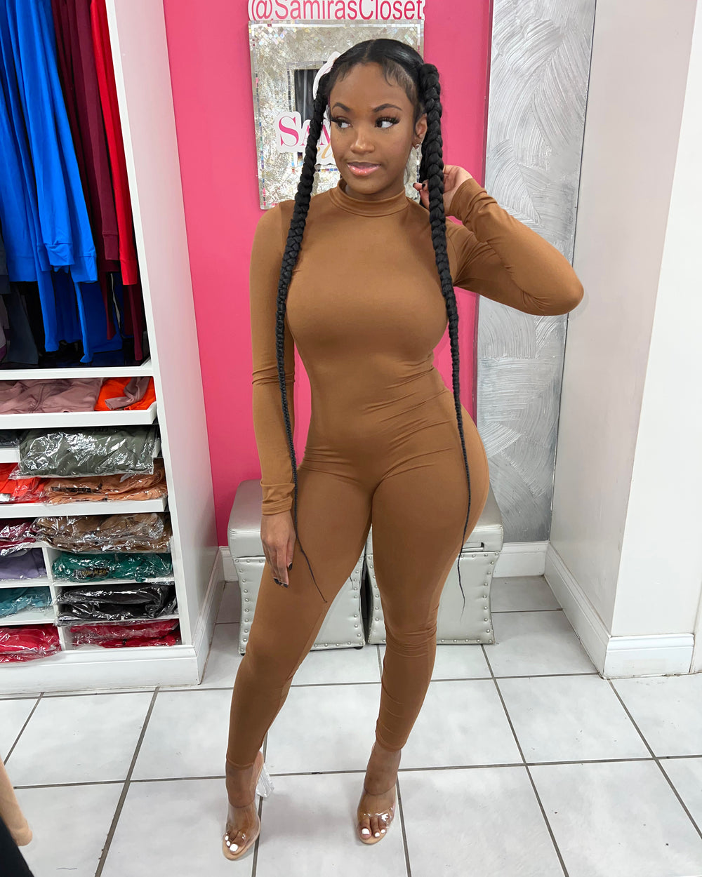 Body Essential Jumpsuit-Mocha
