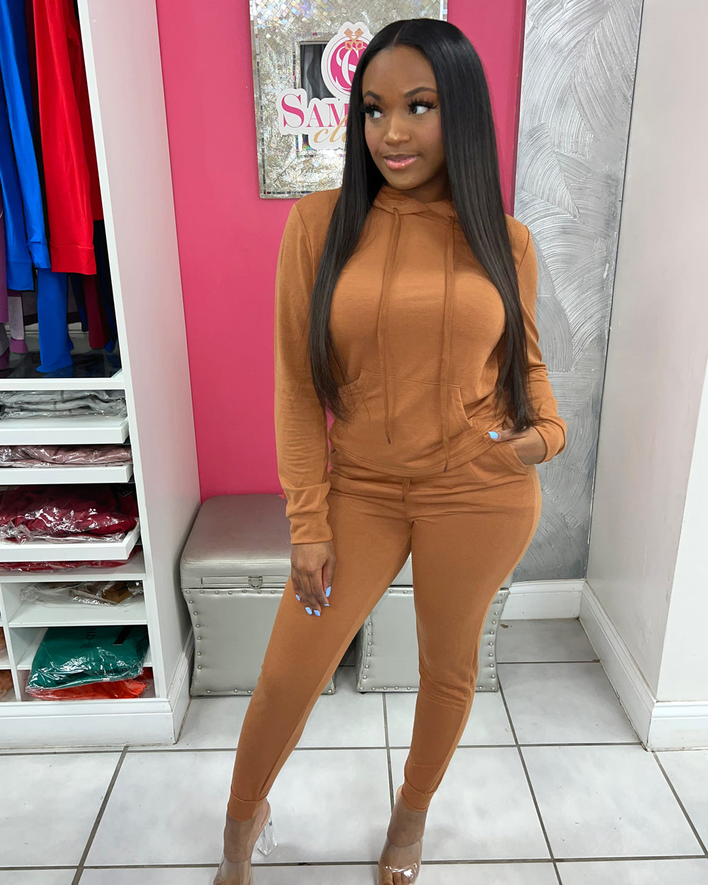 Boho Babe Jogger Set-Cocoa