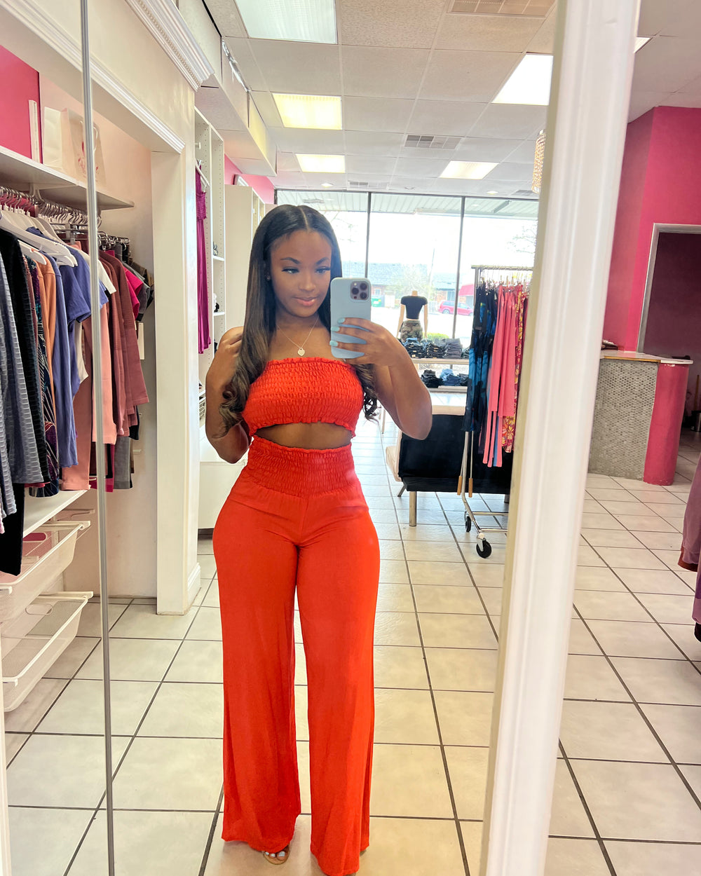 Beach Vibes Tube Set-Coral