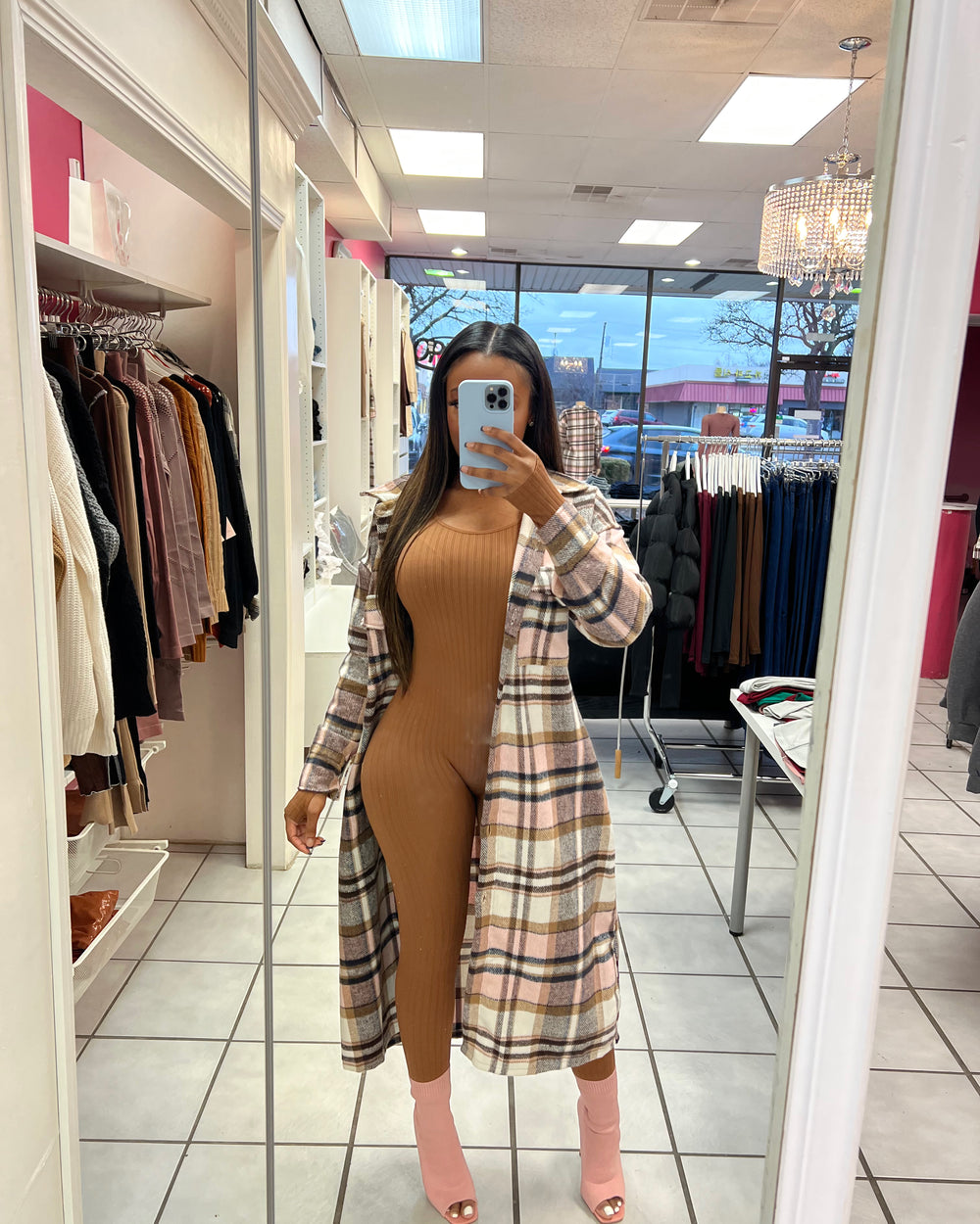 In The Trenches Jacket-Pink/Brown