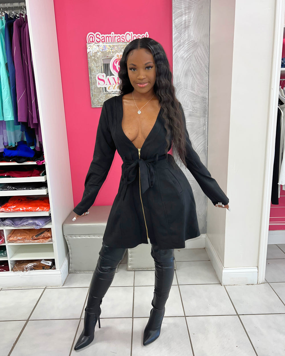 Flirty Flare Dress-Black