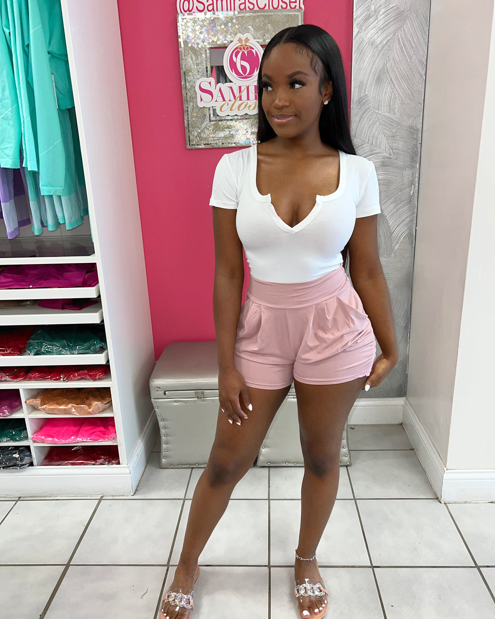 Cool Me Down Shorts-Mauve