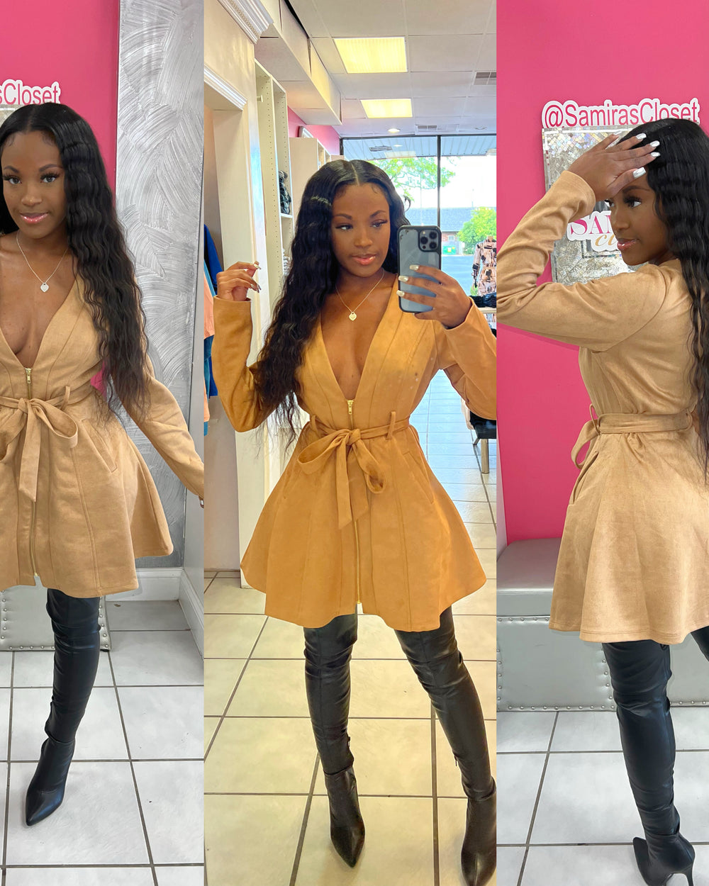 Flirty Flare Dress-Tan