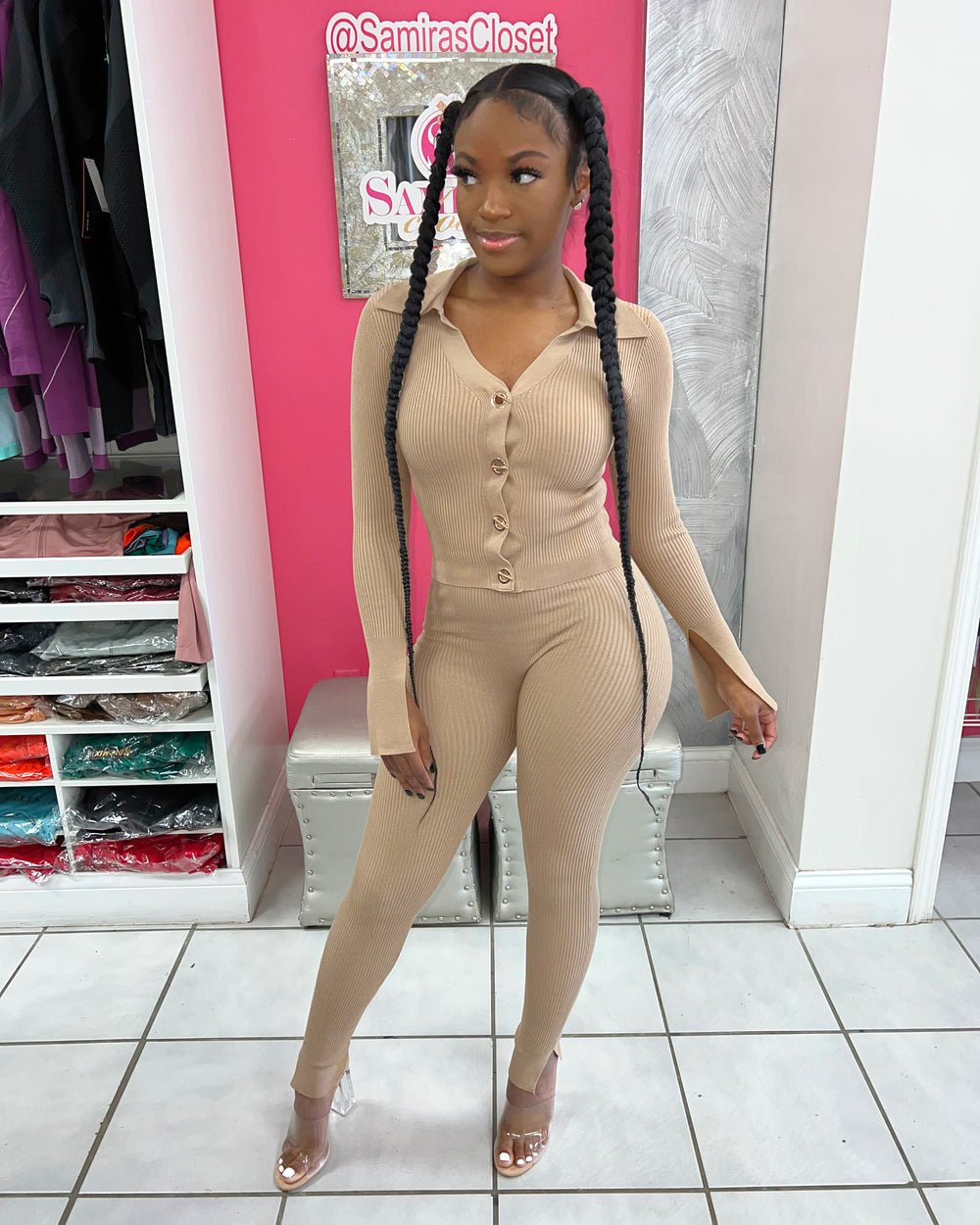 Extra Chic Set- Nude