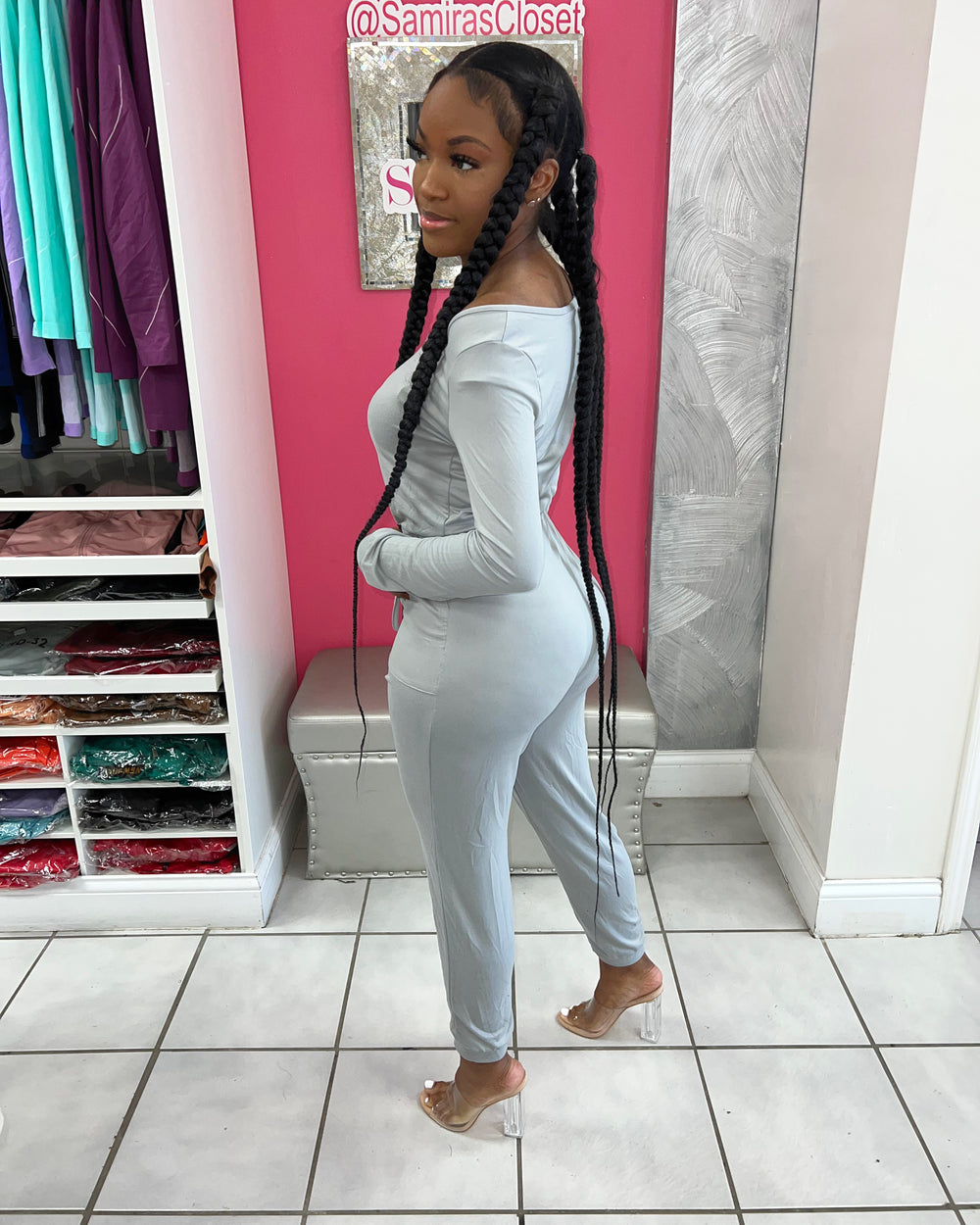 Chillax Jumpsuit- Grey