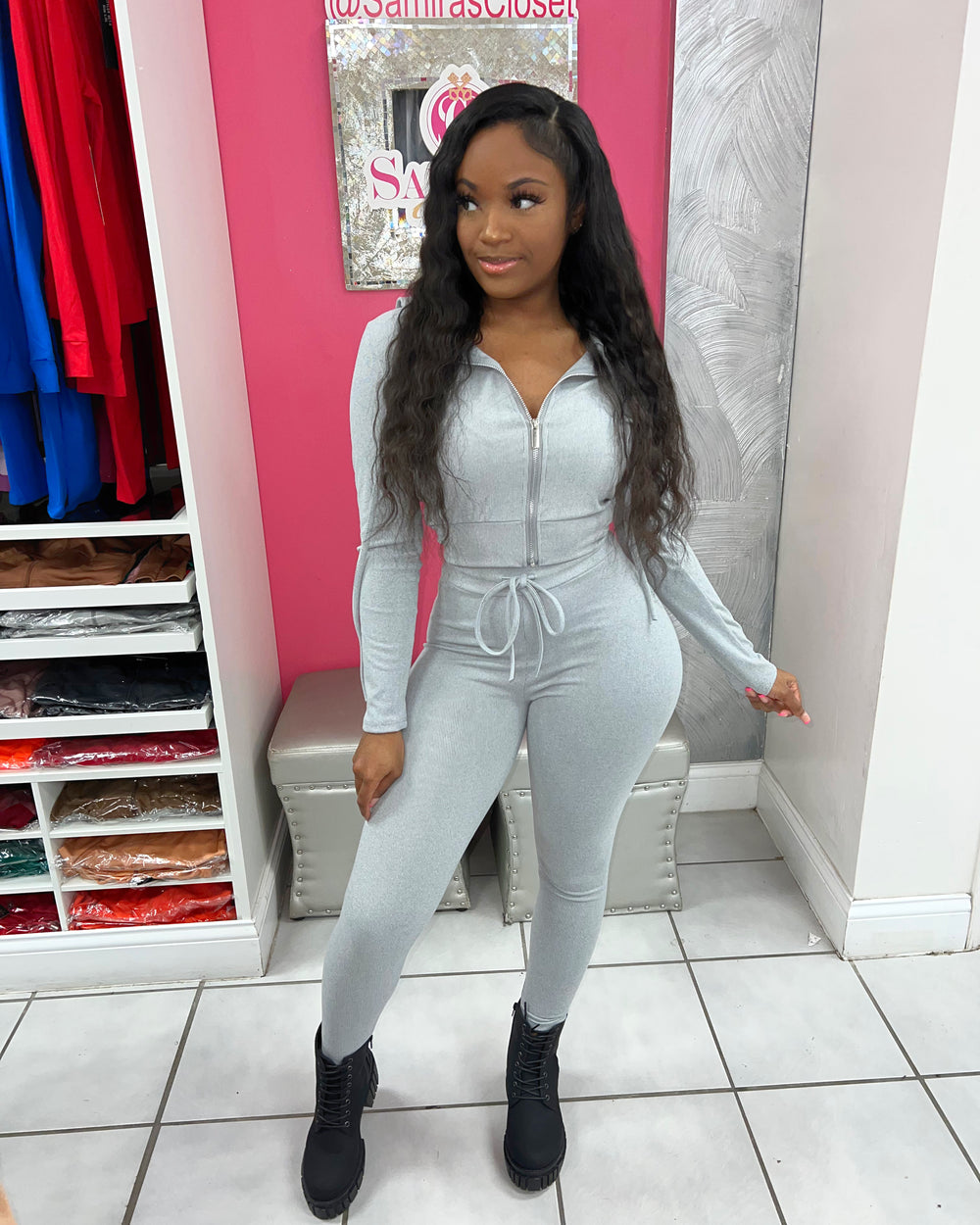 Trendsetter Jogger Set-Grey