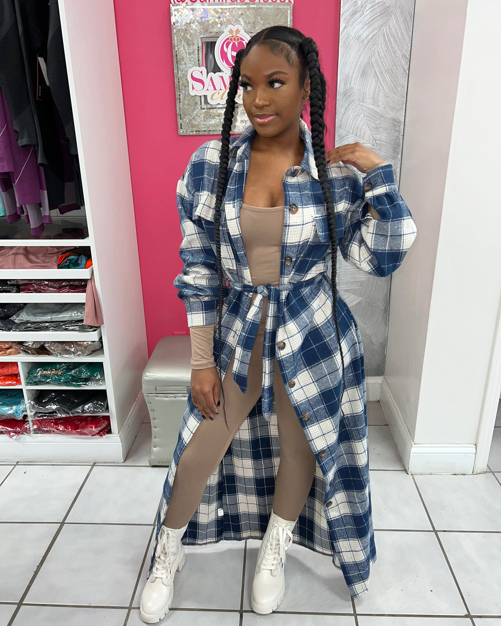 Plaid Cardigan