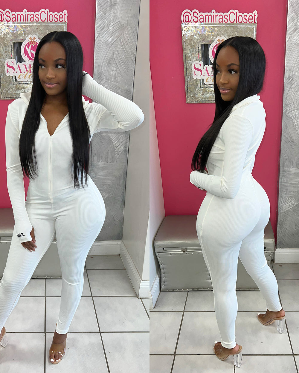 Lucky Label Jumpsuit-White