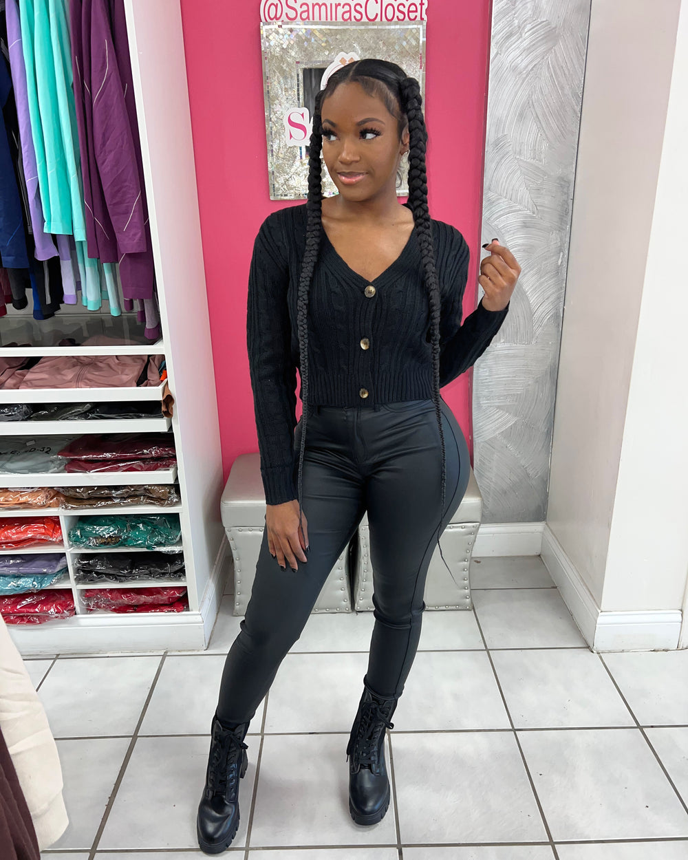 Brooklyn Babe Cardigan-Black