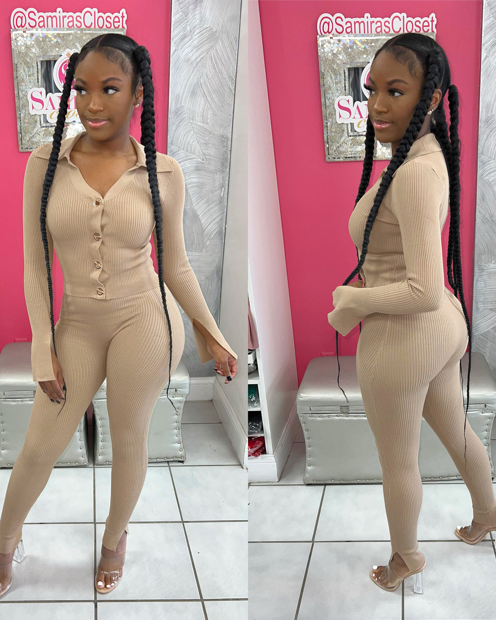 Extra Chic Set- Nude
