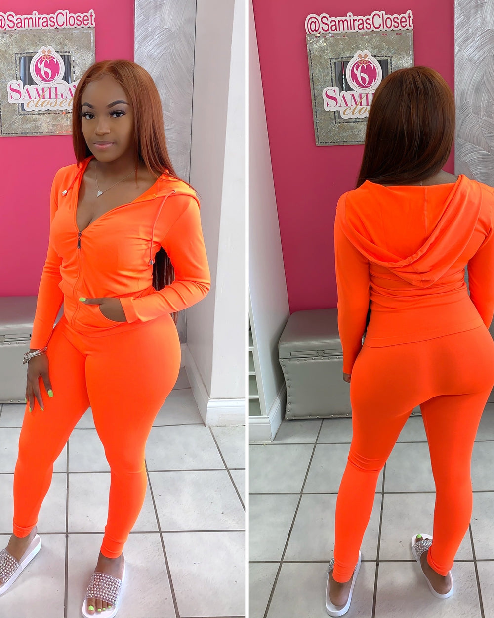 Lounge Set-Neon Orange