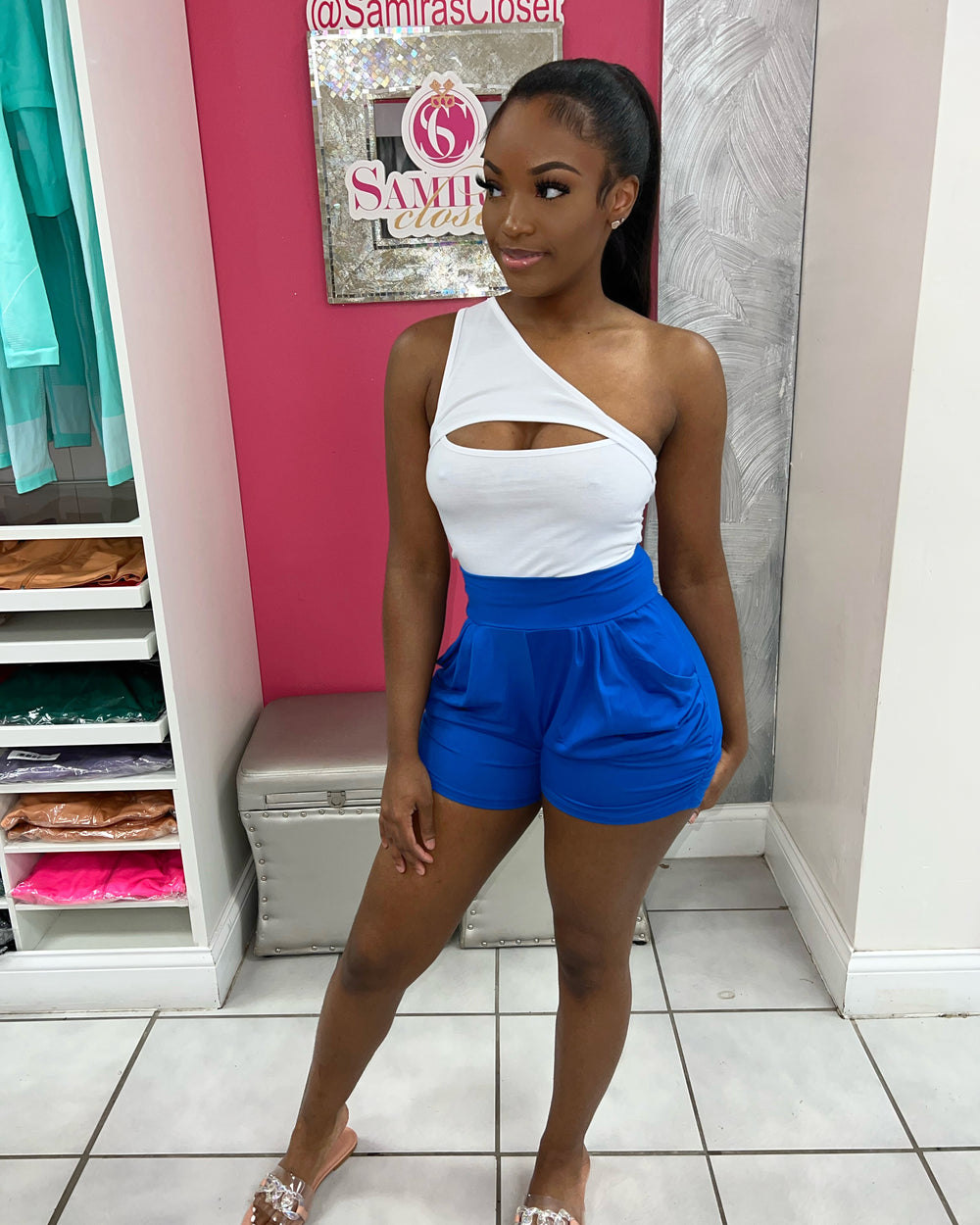 Cool Me Down Shorts-Royal Blue