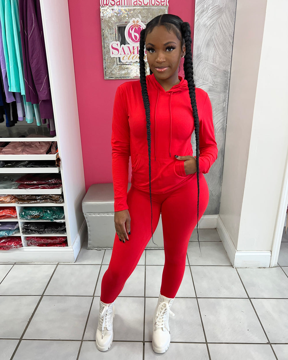 Relax Hoody Set-Red