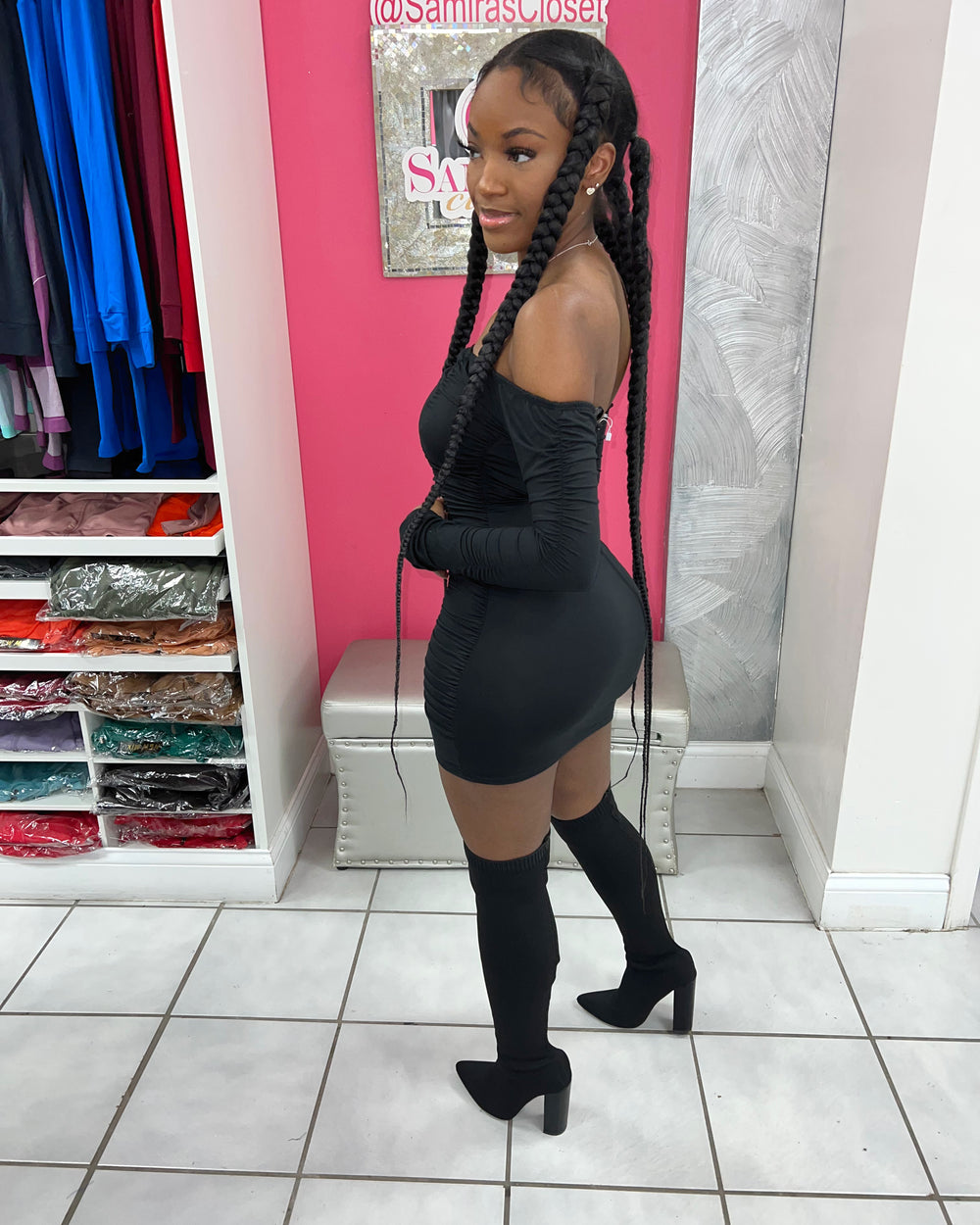 Beauty Secret Mini Dress-Black